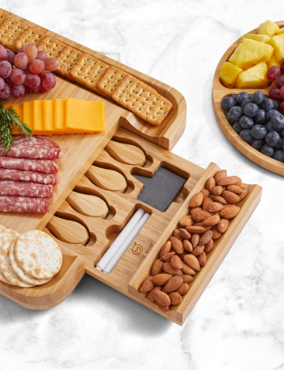 JumblWare Bamboo Cheese Board & Fruit Platter