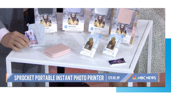 HP Sprocket features on NBC News